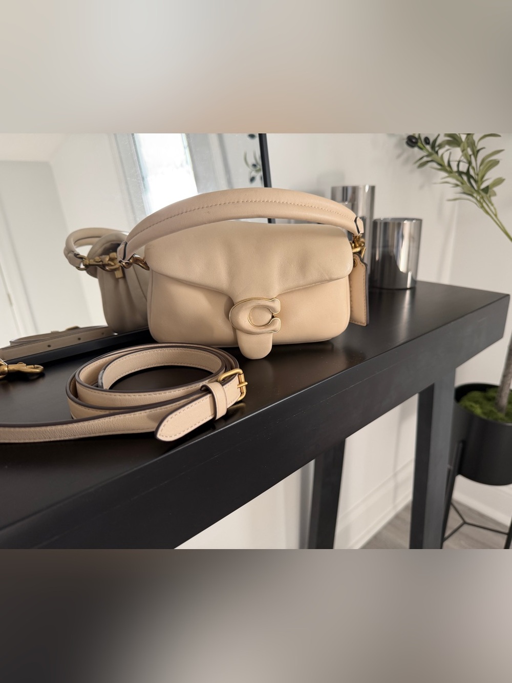 Coach Pillow Tabby 18 Ivory